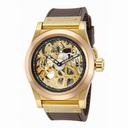 Invicta Corduba Gold Skeleton Dial Brown Polyurethane Men's Watch 80097