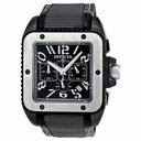 Invicta Cuadro Men's Black Dial Chronograph Black Strap Watch 1466