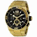 Invicta Divers Quest Chronograph Gold-tone Black Dial Men's Watch 1343