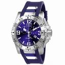 Invicta Excursion Chronograph Blue Dial Stainless Steel Blue Rubber Men's Watch 6263