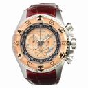 Invicta Excursion Chronograph Rose Gold-tone Dial Brown Leather Strap Men's Watch 12694