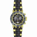 Invicta Excursion Reserve Chronograph Black Dial Black Polyurethane Gold Ion-plated Accents Men's Watch 18554