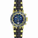 Invicta Excursion Reserve Chronograph Blue Dial Black Polyurethane Gold Ion-plated Accents Men's Watch 18555