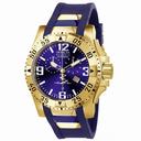 Invicta Excursion Reserve Chronograph Blue Dial Blue Rubber Men's Watch 6266