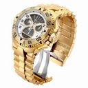 Invicta Excursion White Dial With Black Subdials Men's Gold Tone Chronograph Watch 17470
