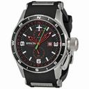 Invicta Flight Collection Black Dial Black Rubber Chronograph Men's Watch 1750