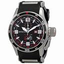 Invicta Flight Collection Black Dial Black Rubber GMT Men's Watch 1756
