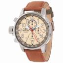 Invicta Force Lefty Chronograph Champagne Dial Brown Strap Men's Watch 12083