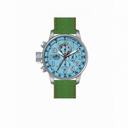 Invicta Force Lefty Crown Chronograph Blue Dial Green Fabric Men's Watch 12071