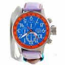 Invicta Force Lefty Crown Chronograph Blue Dial Purple Fabric Men's Watch 12076