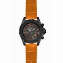 Invicta Grand Diver Chronograph Black Dial Orange Leather Men's Watch 14928
