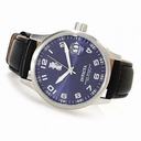 Invicta I-Force Blue Dial Stainless Steel Black Leather Band Men's Watch 14786