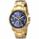 Invicta I-Force Chronograph Blue Dial Gold-plated Men's Watch 17418