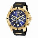 Invicta I-Force Multi-Function Blue Dial Black Polyurethane Men's Watch 19659