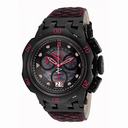 Invicta Jason Taylor Chronograph Black Dial Black and Red Leather Men's Watch 17183