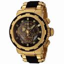 Invicta Jason Taylor  Reserve Chronograph Black Dial Gold-plated Black Polyurethane Men's Watch 6662