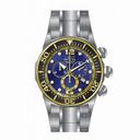 Invicta Lupah Chronograph Blue Dial Stainless Steel Men's Watch 14201