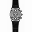 Invicta Lupah Chronograph Gunmetal Skeleton Dial Black Leather Men's Watch 18843