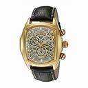 Invicta Lupah Chronograph Silver Dial Black Leather Men's Watch 18840