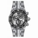 Invicta Lupah Chronograph Silver-tone Dial Stainless Steel Men's Watch 14199