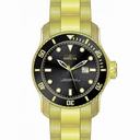 Invicta Pro Diver Black Dial 18kt Gold Ion-plated Men's Watch 15351