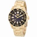 Invicta Pro Diver Black Mother of Pearl Yellow Gold-Tone Men's Watch 10626