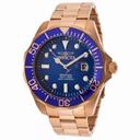 Invicta Pro Diver Blue Dial 18kt Rose Gold-plated Men's Watch 14542