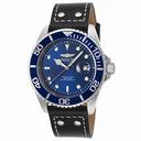 Invicta Pro Diver Blue Dial Blue Bezel Black Leather Men's Watch 22068