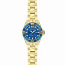 Invicta Pro Diver Blue Dial Gold-plated Ladies Watch 19818