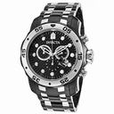 Invicta Pro Diver Chronograph Black Carbon Fiber Dial Two-tone Men's Watch 17084