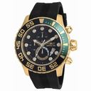 Invicta Pro Diver Chronograph Black Dial Black Polyurethane Men's Watch 19245