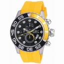 Invicta Pro Diver Chronograph Black Dial Yellow Polyurethane Men's Watch 19244