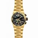 Invicta Pro Diver Chronograph Black Mother of Pearl Dial Gold-plated Men's Watch 80244