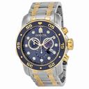 Invicta Pro Diver Chronograph Blue Dial 18kt Gold-plated Men's Watch 0077