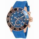 Invicta Pro Diver Chronograph Blue Dial Blue Polyurethane Men's Watch 19247