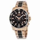 Invicta Pro Diver Chronograph Carbon Fiber Dial 18kt Rose Gold-plated Men's Watch 17255
