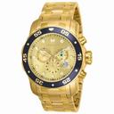 Invicta Pro Diver Chronograph Champagne Dial Gold Ion-plated Men's Watch 80068