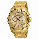 Invicta Pro Diver Chronograph Champagne Dial Gold-plated Mens Watch 80070