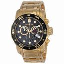 Invicta Pro Diver Chronograph Charcoal Dila Gold Ion-plated Men's Watch