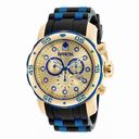 Invicta Pro Diver Chronograph Gold Dial Black Polyurethane Men's Watch 18041