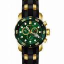 Invicta Pro Diver Chronograph Green Black Polyurethane Men's Watch 17886