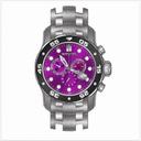 Invicta Pro Diver Chronograph Purple Dial Stainless Steel Men's Watch 80054