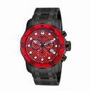Invicta Pro Diver Chronograph Red Dial Black Men's Watch 18609