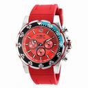 Invicta Pro Diver Chronograph Red Dial Red Polyurethane Men's Watch 20026