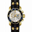 Invicta Pro Diver Chronograph Silver Dial Black Rubber Men's Watch 17880