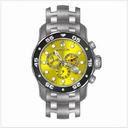 Invicta Pro Diver Chronograph Yellow Dial Stainless Steel Men's Watch 80055