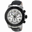 Invicta Pro Diver Elite Chronograph White Dial Black Leather Band Men's Watch 1720