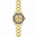 Invicta Pro Diver Gold Dial Gold-plated Ladies Watch 19824