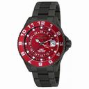 Invicta Pro Diver Grand Ocean GMT Red Dial Gunmetal Ion-plated Men's Watch 18242