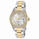 Invicta Pro Diver Lady Silver Sunray Dial Two-tone ladies Watch 20215